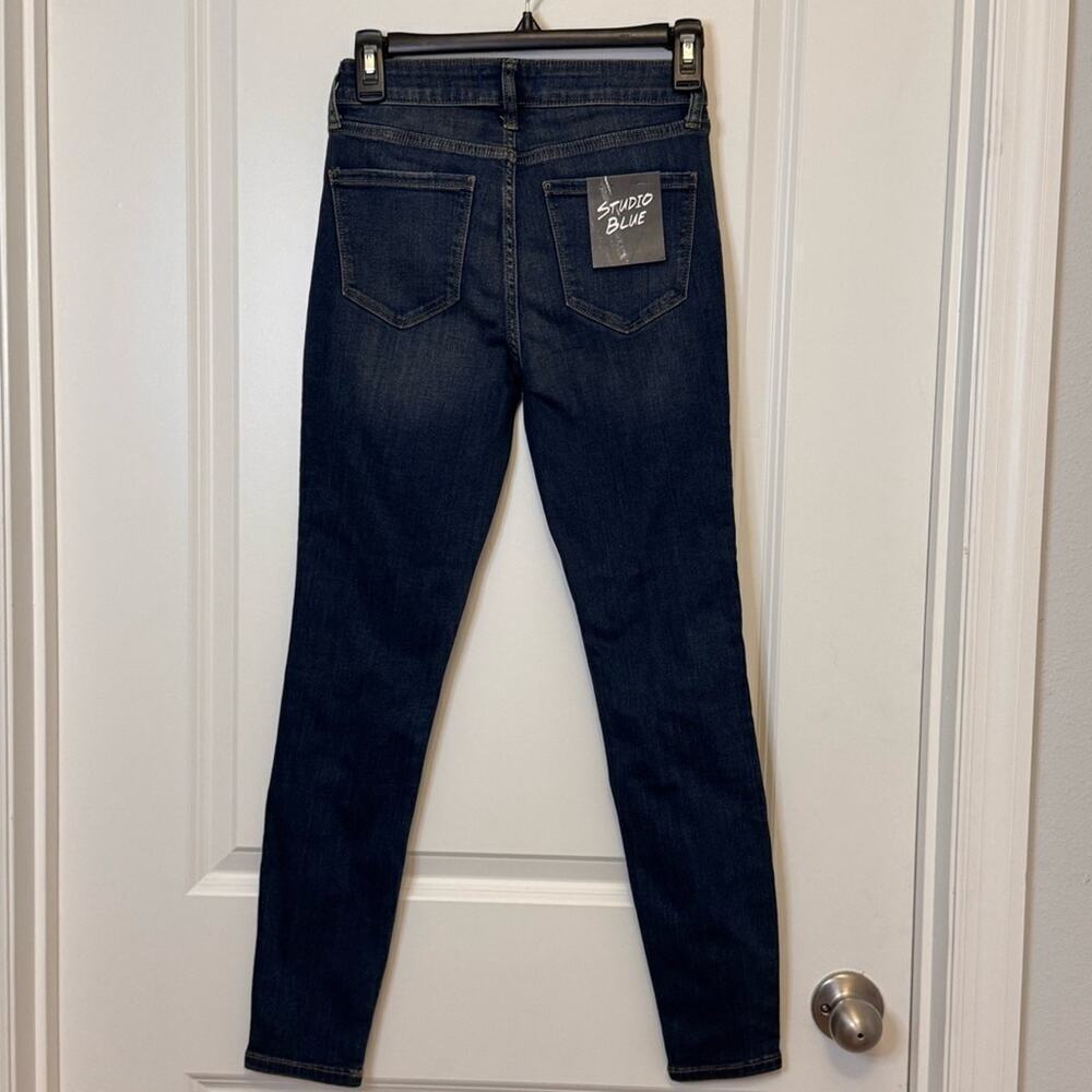 Studio Blue Skinny Jeans with Tapered Leg - Picture 3 of 4